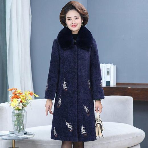 MQ-MEZ9136韩版宽松型短外套红色纯色毛呢大衣 商品图1