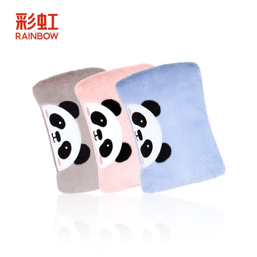 彩虹电热暖手宝（加厚绒布可拆洗暖手套）329【粉、蓝、灰】 商品图1