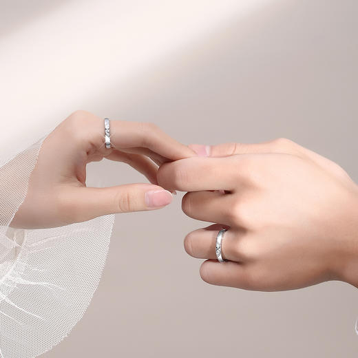 Winy925纯银幽谷之恋对戒送女友闺蜜节日生日礼物 商品图4
