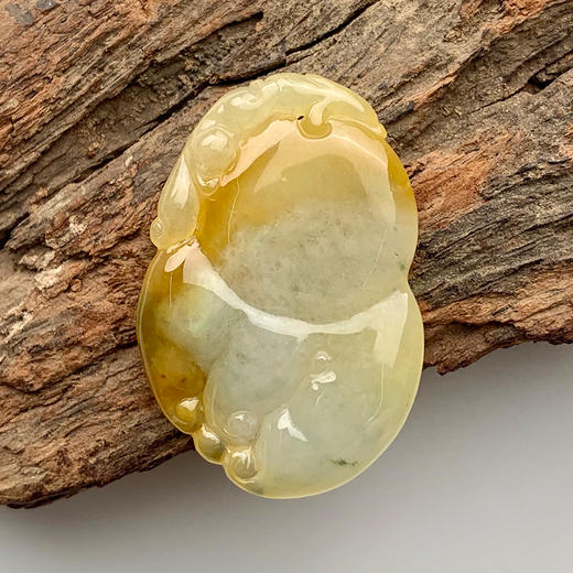 派瑞翡翠 翡翠挂件 冰糯种 黄翡 商品图1