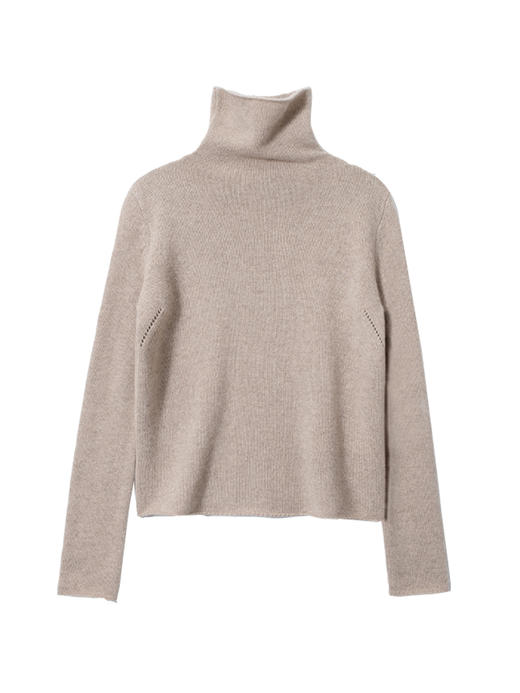 女士2021年新款无染色纯山羊绒三股加厚高领套头衫 商品图3