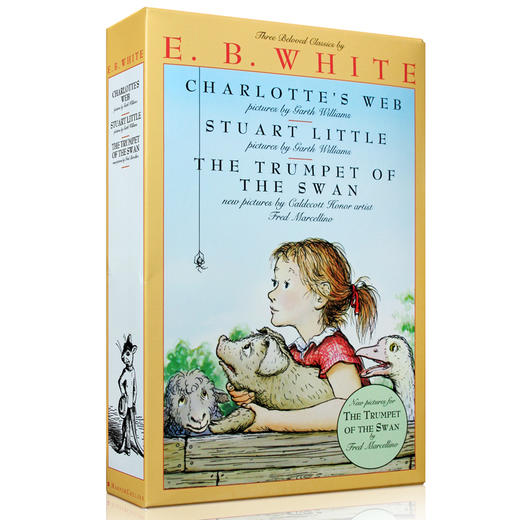 华研原版 夏洛的网 英文原版 Charlotte's Web EB 怀特三册套装英文版 夏洛特的网 精灵鼠小弟 吹小号的天鹅 进口学习教材儿童读物 商品图2