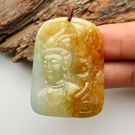 派瑞翡翠 翡翠挂件 冰糯种 黄翡 商品图2