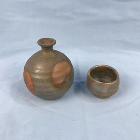 日本备前烧酒具套装 2件装 原木盒保留 实物见视频