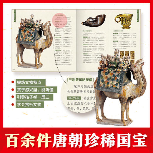 陕西历史博物馆儿童科普绘本：唐妞带你游大唐（水墨新唐风全4册，约百余件国宝，近五百个历史人文知识，奇趣故事讲历史，历史启蒙更简单） 商品图1
