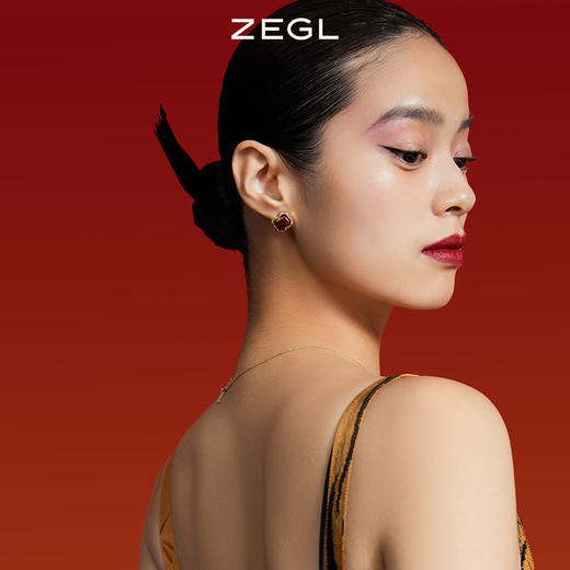 ZEGL设计师虎年本命年礼物四叶草萌虎耳钉女耳环925银针秋冬耳饰 商品图4