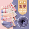 【5双装 毛圈内里 蓄热保暖】儿童袜子冬季加厚棉袜森系中筒袜宝宝袜子卡通男女童加绒袜 商品缩略图11