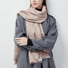 「明星同款」C&C时尚轻奢感羊羔绒围巾 重工工艺 软糯手感 微弹不紧绷 一款双面随意搭 围巾/大披肩/毛毯多用 商品缩略图4
