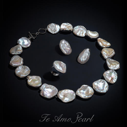 【自然之美】系列淡水Keshi珍珠耳饰/项链/戒指 商品图0