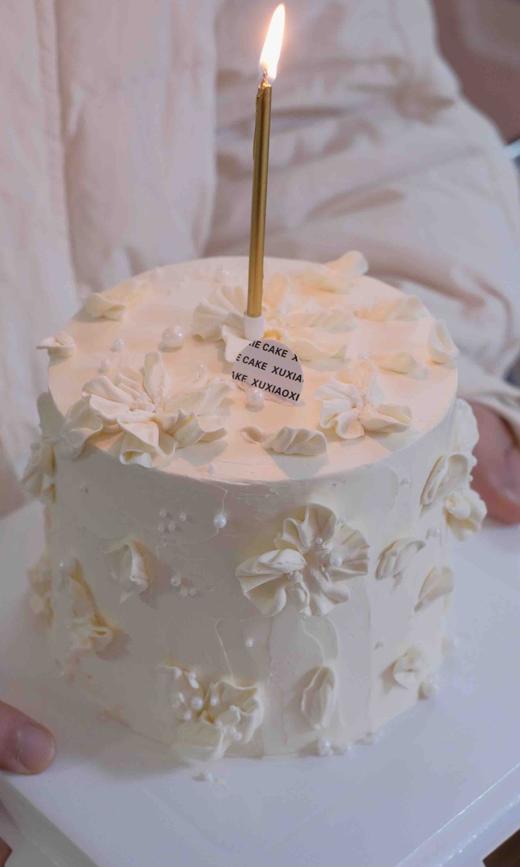 【纯白色花朵】小仙女蛋糕，白色奶油霜（淡奶油➕发酵黄油） 商品图0