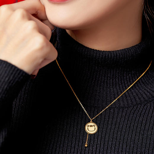 潮宏基爱乐虎系列足金坠链 商品图4