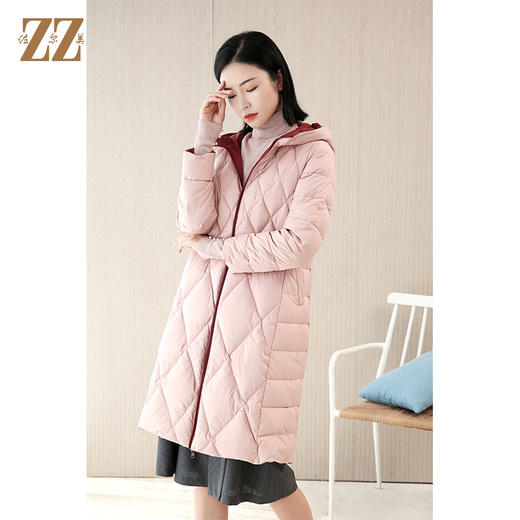 佐尔美2021新款 90绒双面穿气质羽绒服女E04YY11 商品图3