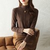 MZ  116876春秋冬季内搭保暖半高领秋上衣德绒打底衫 商品缩略图0