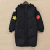 Threegun三枪 羽绒少儿插肩长袖连帽开襟加长廓形服-8C069A311 商品缩略图3