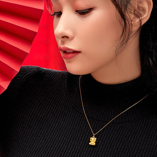 潮宏基爱乐虎系列虎小宝足金挂坠 商品图3