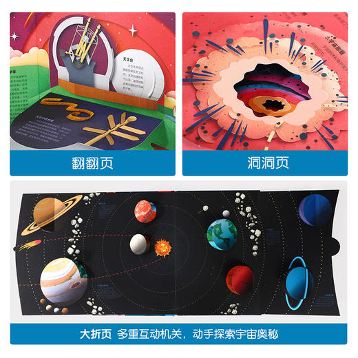 乐乐趣科普立体书 纸上的世界 太空 商品图3