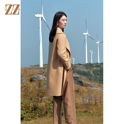 佐尔美2021新款 优雅气质羊毛双面呢大衣女E14SM07 商品图1