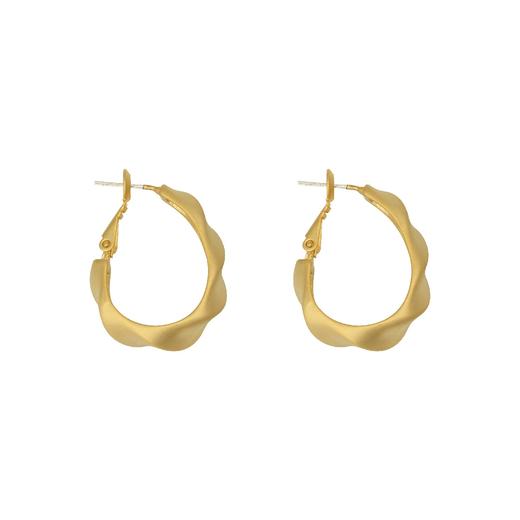 『椭圆竹节』哑金系列极简风雾面亚光简约冷淡风-耳饰 商品图0