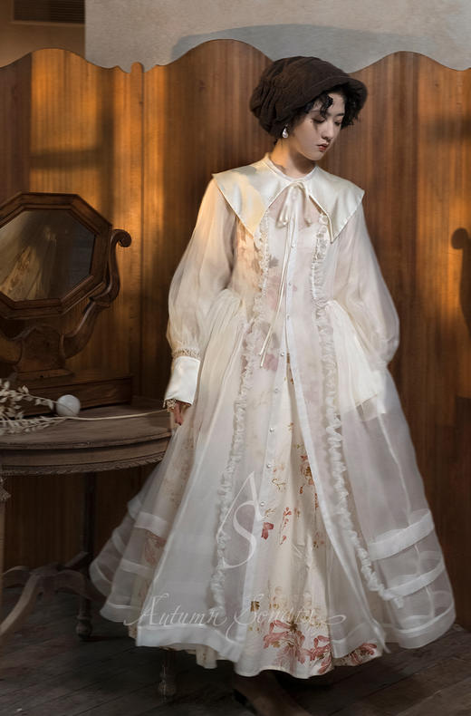 Renlisu ×AS 浅麦色石榴印花水洗棉吊带裙 商品图1