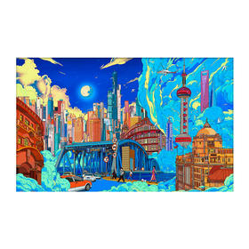 【折扣商品 不退不换】1000片 平面拼图 塑料拼图 H2252 guangyuan-魔都幻想