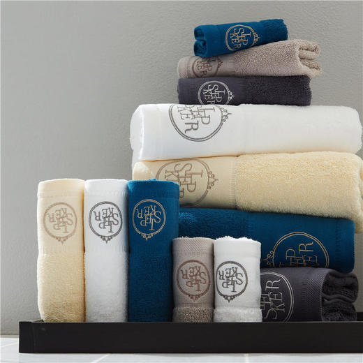 康尔馨希尔顿古斯特沐浴套装甄选新疆长绒棉织造柔软细密毛圈吸水性更好+欧式皇冠刺绣 商品图2