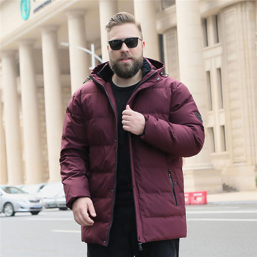 【超大码】【新款DJY】冬季新品中长款羽绒服男士白鸭绒加肥加大码加厚加绒保暖 商品图2