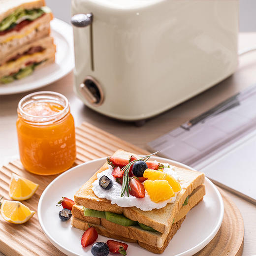 【小程序】小熊（Bear）烤面包机家用全自动多功能多士炉 烘烤不锈钢2片吐司加热机三明治机早餐机DSL-C02K8 商品图5