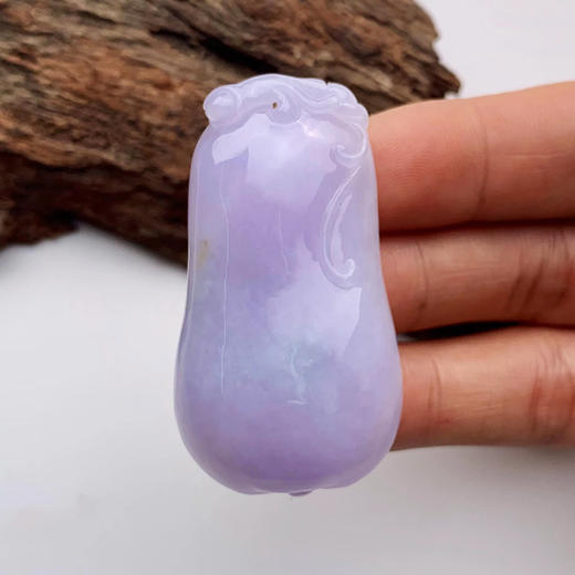 派瑞翡翠 翡翠挂件 糯种 紫色 商品图2