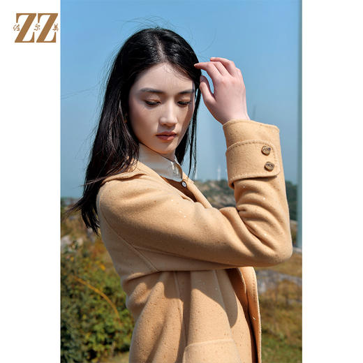 佐尔美2021新款 优雅气质羊毛双面呢大衣女E14SM07 商品图2