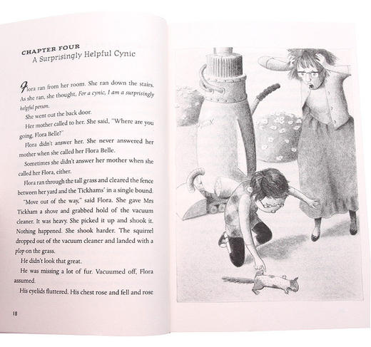 弗罗拉与松鼠侠 英文原版小说 Flora and Ulysses 纽伯瑞金奖 Kate DiCamillo 凯特迪卡米洛 英文版儿童英语课外阅读冒险故事书 商品图2