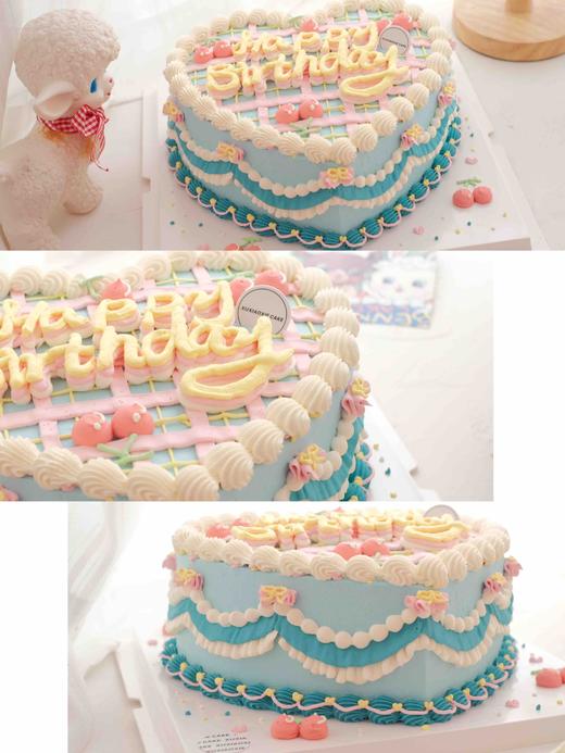 INS风“奶油霜”复古手绘蛋糕（提前三天预订） | 拍之前请先私聊确认口味和款式（蛋糕上的裱花和小动物是动物奶油+黄油） 商品图0