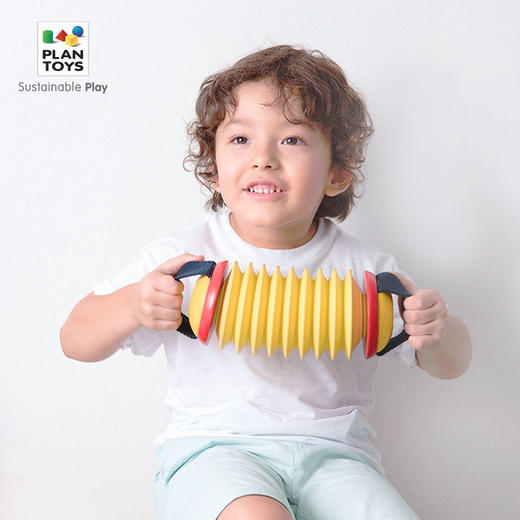 【PlanToys】手风琴宝宝乐器手拉音乐启蒙玩具橡胶木制发声橡胶6401 商品图1