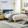 喜梦宝家具北欧简约实木床松木1.35米1.5米1.8米单双人床卧室家具 商品缩略图2