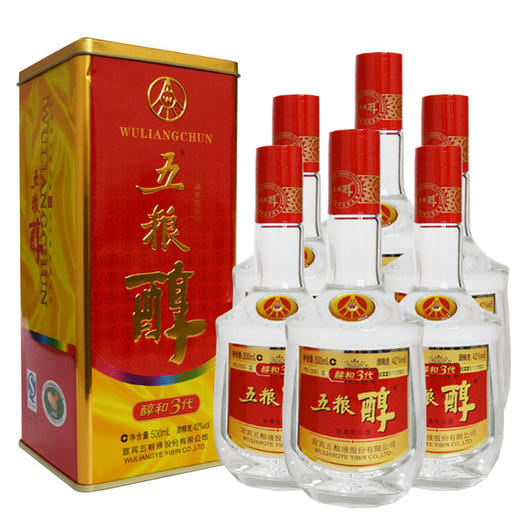 35度醇和3代五粮醇（红铁盒）500ml×6 整箱装 （2012年老酒） 商品图4