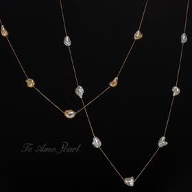 【律动】系列南洋金珠Keshi九珠链