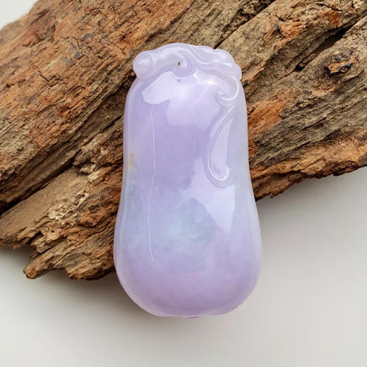 派瑞翡翠 翡翠挂件 糯种 紫色 商品图0