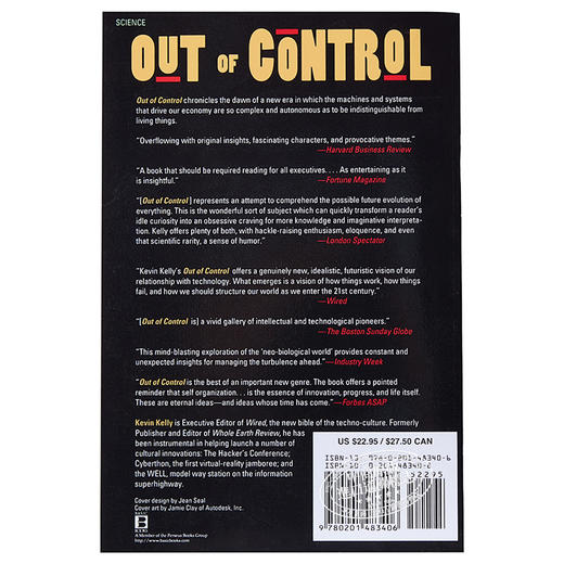 【中商原版】失控 罗辑思维书单 英文原版 Out of Control Kevin Kelly 商品图1