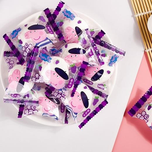 乐达小猪佩奇夹心棉花糖 草莓葡萄味网红儿童糖果零食80g*2袋 商品图1