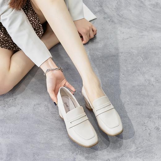 ZHR方头乐福鞋通勤休闲鞋ins潮舒适粗跟单鞋 商品图3