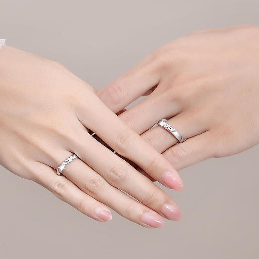 Winy925纯银幽谷之恋对戒送女友闺蜜节日生日礼物 商品图5