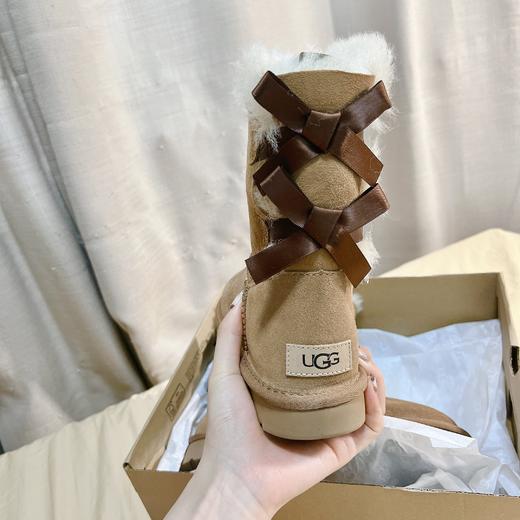【女款】经典款中筒双丝带雪地靴 羊皮毛一体 35-40码 商品图4