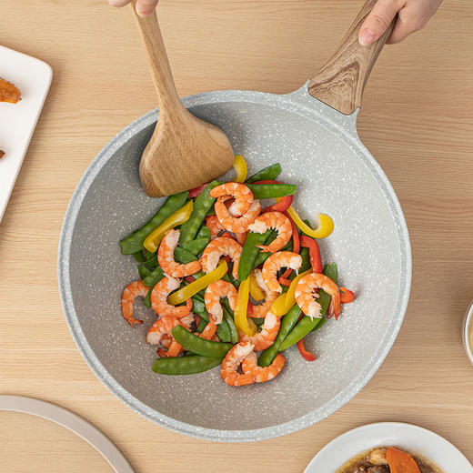 Debo德铂富勒姆3003铝合金麦饭石不粘炒锅网红颜值炒锅 商品图4