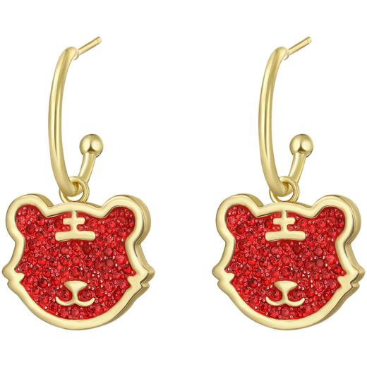 ZEGL设计师虎年本命年礼物虎笑生财耳环女轻奢高级感耳钉银针耳饰 商品图4