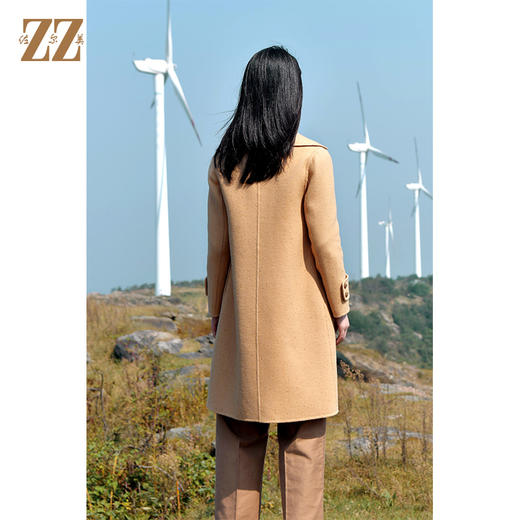 佐尔美2021新款 优雅气质羊毛双面呢大衣女E14SM07 商品图4