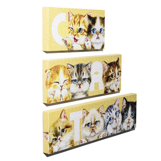 504片 无框套装组平面拼图 HN1012 Kayomi-猫咪排排站 商品图1