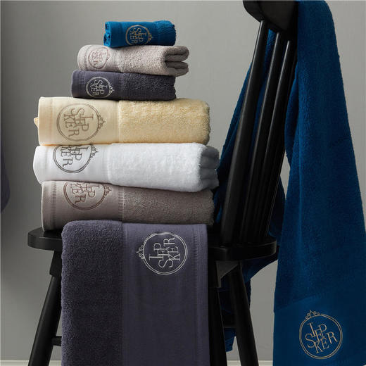 康尔馨希尔顿古斯特沐浴套装甄选新疆长绒棉织造柔软细密毛圈吸水性更好+欧式皇冠刺绣 商品图0