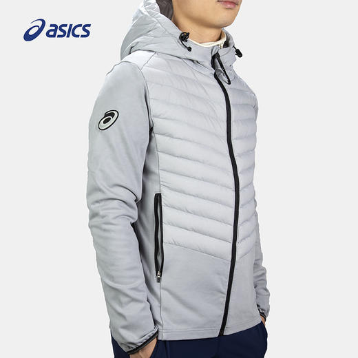 ASICS亚瑟士HYBRID JACKET男式拼接羽绒夹克连帽保暖跑步羽绒服 商品图0