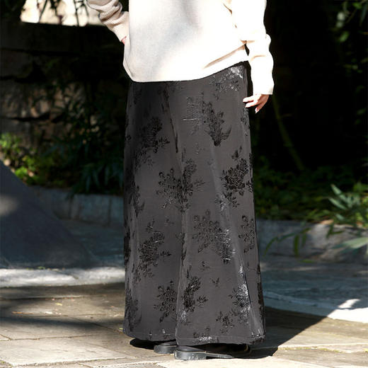 2021秋冬新款提花棉裤休闲裤宽松阔腿裤V211198。 商品图3