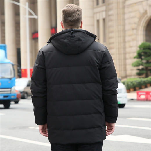 【超大码】【新款DJY】冬季新品中长款羽绒服男士白鸭绒加肥加大码加厚加绒保暖 商品图4