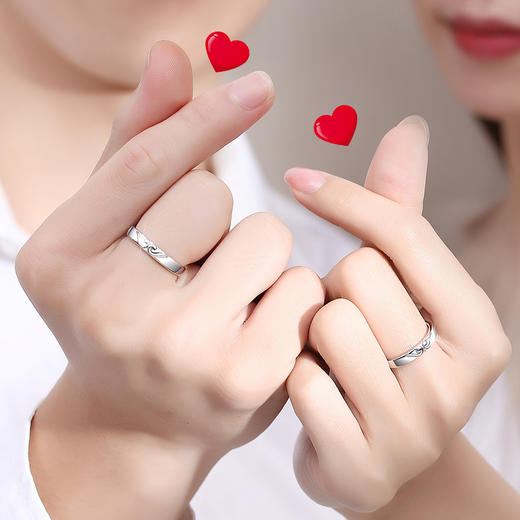 Winy925纯银幽谷之恋对戒送女友闺蜜节日生日礼物 商品图6